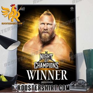 Night Of Champions Winner Brock Lesnar WWE Poster Canvas