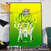 Oregon Duck Baseball are the 2023 Pac-12 Tournament Champions Poster Canvas