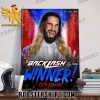 Seth Rollins Win Big At WWE Backlash Poster Canvas