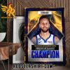 Stephen Curry 2022-2023 Kareem Abdul-Jabbar Trophy NBA Social Justice Champion Poster Canvas