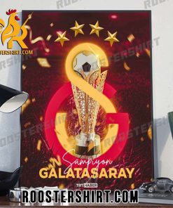 Super Lig De Sampiyon Galatasaray Champions Trophy Cup 2023 Poster Canvas