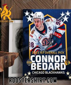 2023 1St Overall Pick Connor Bedard Chicago Blackhawks Poster Canvas