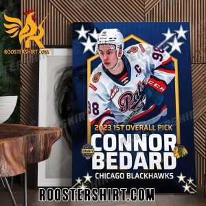 2023 1St Overall Pick Connor Bedard Chicago Blackhawks Poster Canvas