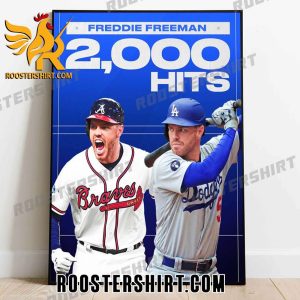 A Milestone For Freddie Freeman 2000 Hits MLB Poster Canvas