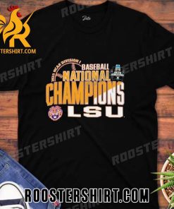 BUY NOW 2023 NCAA DI Baseball National Champions LSU Tigers Stack Classic T-Shirt