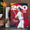 Congrats Matt Olson 200 Career Home Runs Signature Poster Canvas