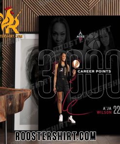 Congratulations A’ja Wilson 3000 Career Points Las Vegas Aces Poster Canvas