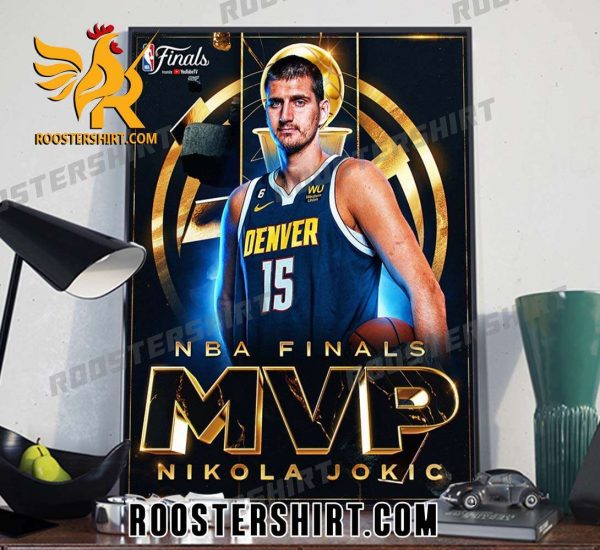 Congratulations Nikola Jokic MVP 2023 NBA Finals Poster Canvas