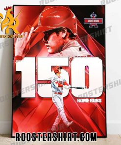 Congratulations Shohei Ohtani 150 Home Runs Los Angeles Angels Poster Canvas