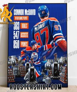 Connor McDavid Career Stats Poster Canvas Gift For Fans