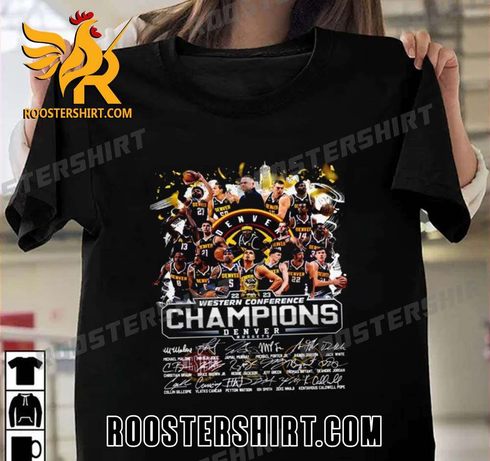 Denver Nuggets Team Signature Champions 2023 NBA Finals T-Shirt
