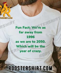 Elon Musk From SJM Fun Fact Were As Far Away From 1996 As We Are To 2050 T-Shirt