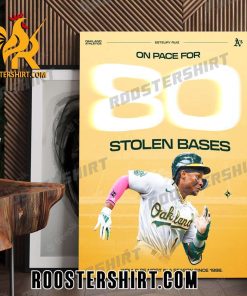 Esteury Ruiz On Pace For 80 Stolen Bases Would Be Most In A Season Since 1988 Poster Canvas