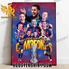 FC Barcelona Women Champions UEFA Womens Champions League Poster Canvas