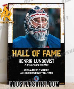 Hall Of Fame Henrik Lundqvist Class Of 2023 Inductee Poster Canvas