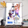 Iga Swiatek Champions Four Time Slam Winner 2023 Roland Garros Poster Canvas