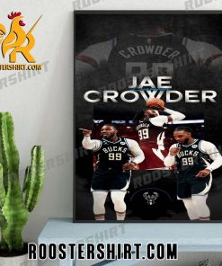 Jae Crowder Signature Milwaukee Bucks NBA New Design Poster Canvas