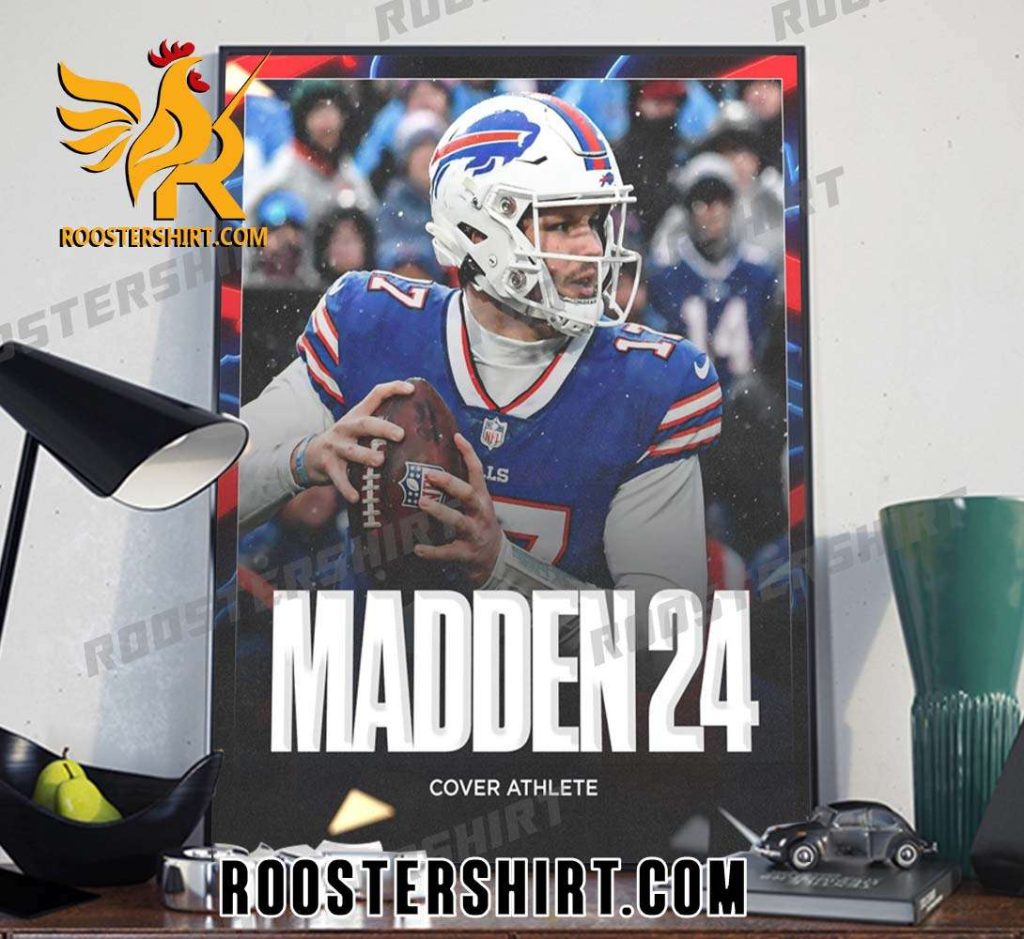 Josh Allen is the Madden 24 cover athlete Bills Mafia Poster Canvas