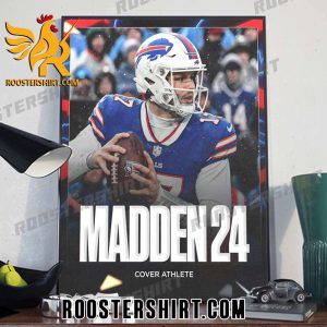 Josh Allen is the Madden 24 cover athlete Bills Mafia Poster Canvas