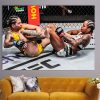 Karine Silva pops Ketlen Souza’s knee with gruesome leg lock submission UFC Vegas 74 Poster Canvas
