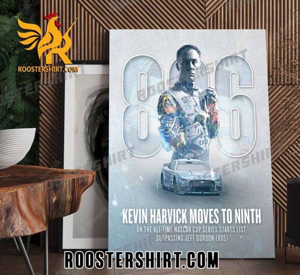 Kevin Harvick Moves To Ninth Nascar Cup Series Poster Canvas