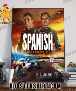Lando Norris McLaren Triple Crown Spanish GP Poster Canvas
