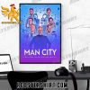 Manchester City Win The Champions League 2022-2023 Poster Canvas