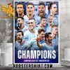 Manchester City are Champions of Europe and complete legendary treble Poster Canvas