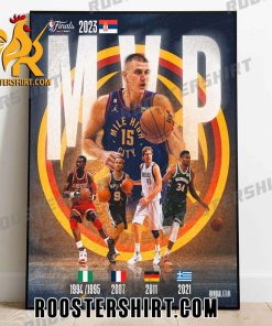 Nikola Jokic MVP And Otro internacional se suma a la lista de MVP en la NBA Finals Poster Canvas
