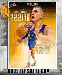 Nikola Jokic and Jamal Murray 30 Point Triple Double Denver Nuggets Poster Canvas