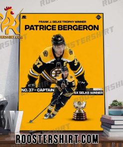 Patrice Bergeron is your Selke Trophy Winner for the 6th time in his career Poster Canvas