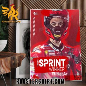 Pecco Bagnaia Winner Tissot Sprint 2023 Italian GP Poster Canvas