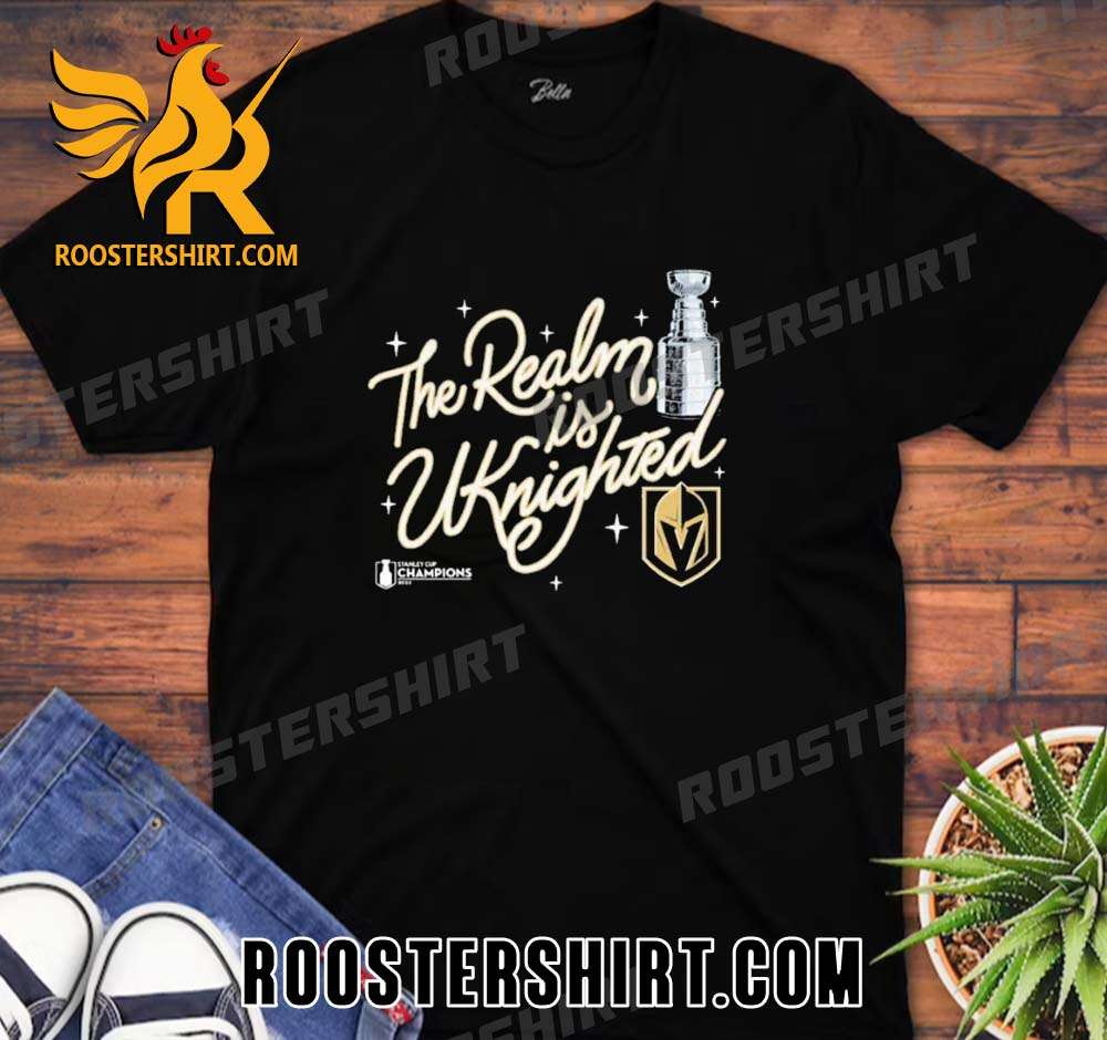 Qualily Vegas Hockey Champions 2023 NHL The Realm Is Uknighted Unisex T-Shirt