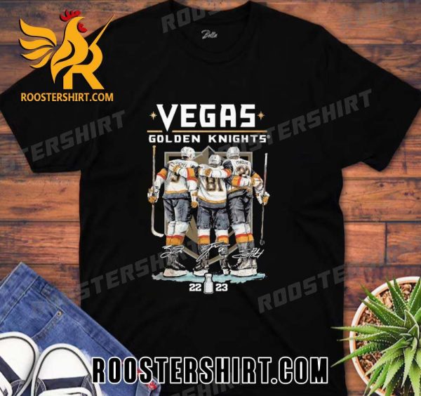 Qualily Vegas Hockey Jack Eichel Jonathan Marchessault And Shea Theodore 2023 Signatures Unisex T-Shirt