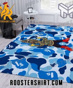 Quality Bape shark area rug for christmas bedroom rug us gift decor
