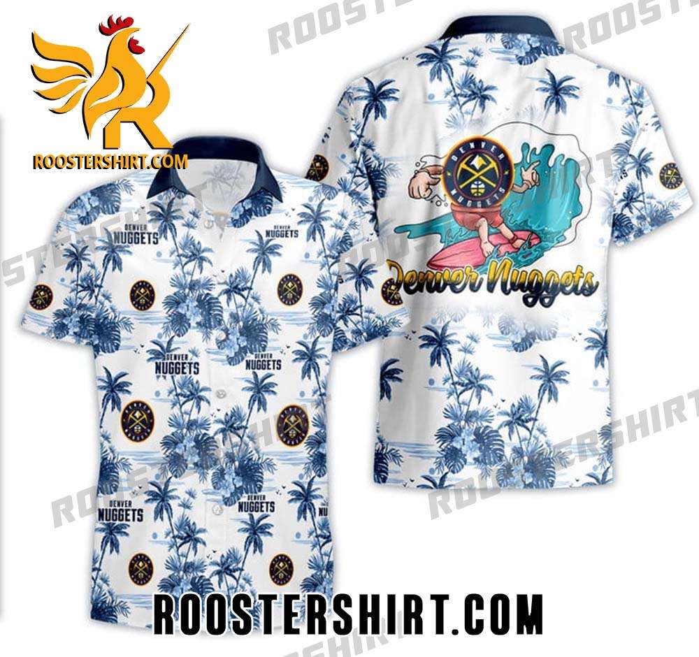 Quality Basketball Denver Nuggets Special Logo Surfing Summer Hawaiian Shirt And Shorts