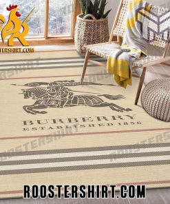 Quality Burberry Logo Background rug home decor