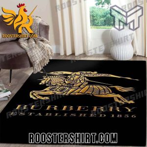 Quality Burberry big logo luxury brand area rug carpet living room rug floor mats keep warm in winter