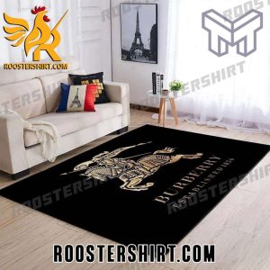 Quality Burberry black golden logo luxury brand area rug carpet living room rug floor mats keep warm in winter