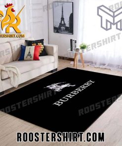 Quality Burberry black luxury brand area rug carpet living room rug floor mats keep warm in winter