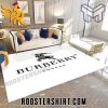 Quality Burberry white luxury brand area rug carpet living room rug floor mats keep warm in winter