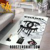 Quality Chanel Logo Clock Luxury Fashion Luxury Brand Premium Rug Carpet For Living Room Home Decoration