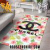 Quality Chanel Pinky Flowers Luxury Fashion Luxury Brand Premium Rug Carpet for living room bedroom carpet floor mats keep warm in winter mat