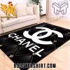 Quality Chanel black luxury area rug for living room bedroom carpet home decorations mat
