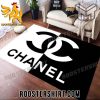 Quality Chanel black white luxury area rug for living room bedroom carpet home decorations mat