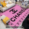 Quality Chanel pink luxury area rug home decor