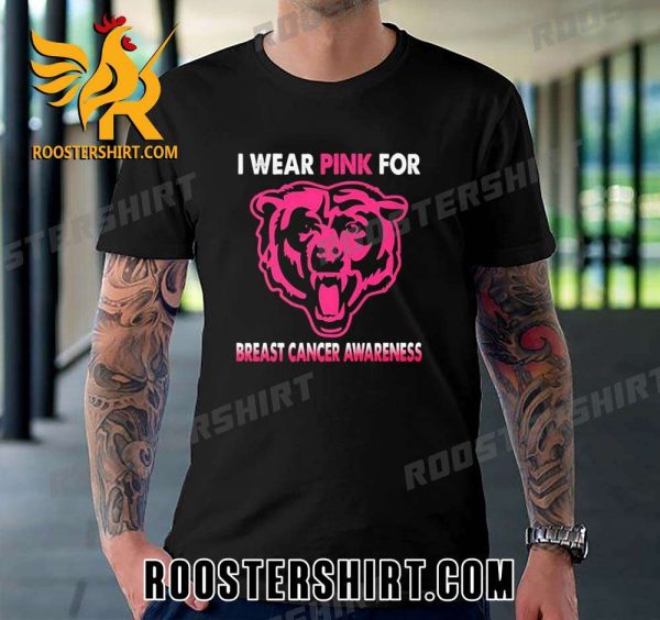 Quality Chicago Bears I Wear Pink For Breast Cancer Awareness Unisex T-Shirt