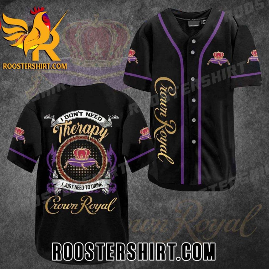 Quality Crown Royal Therapy Baseball Jersey Gift for MLB Fans