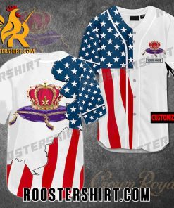 Quality Crown Royal US Flag Customized Baseball Jersey Gift for MLB Fans