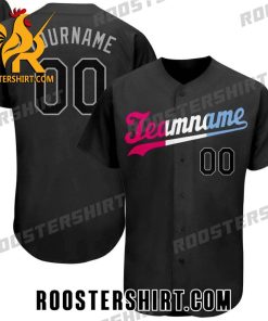 Quality Custom Black Black-Pink Baseball Jersey Gift for MLB Fans